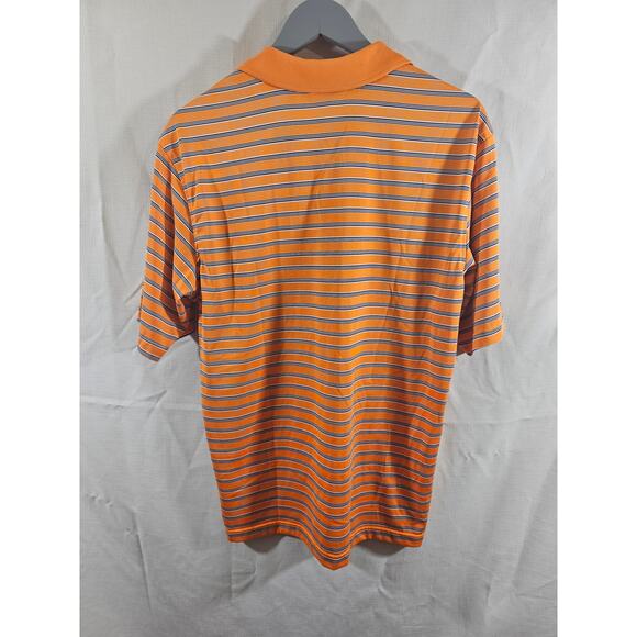 Walter Hagen Mens Essential Golf Performance Polo Shirt Orange Stripes Sz M - Picture 4 of 5